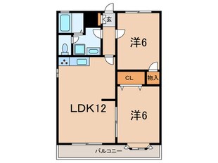 ルシェール岩園の物件間取画像